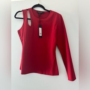 BCBG one shoulder shirt